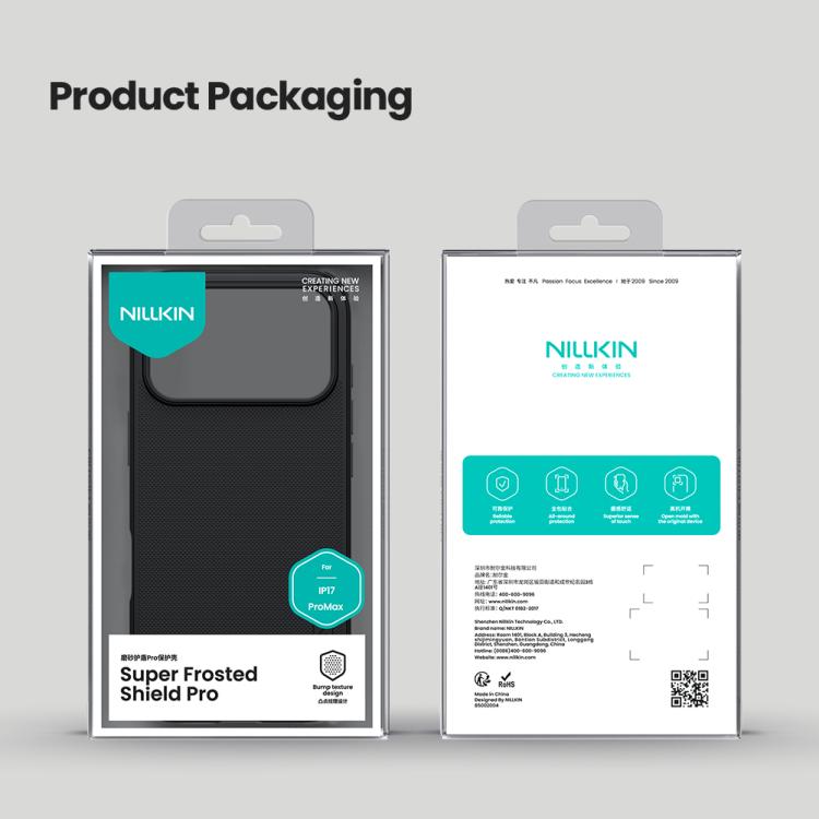 For iPhone 17 Pro Max NILLKIN Frosted Shield Pro PC + TPU Phone Case(Black) by NILLKIN