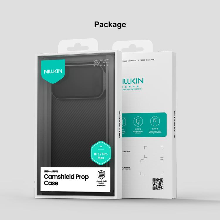 For iPhone 17 Pro Max NILLKIN CamShield Prop Transparent Mirror Cover Translucent PC Phone Case(Black) by NILLKIN