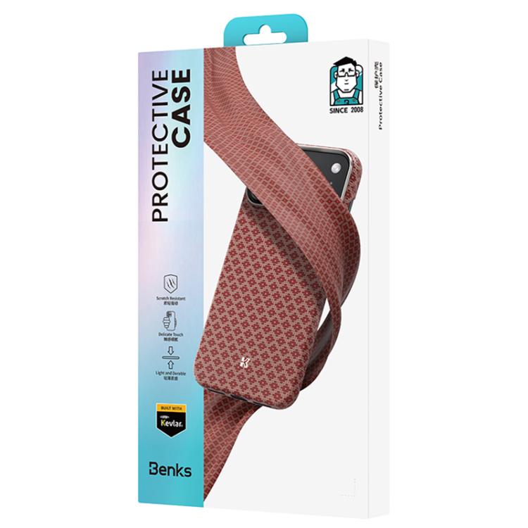 For iPhone 17 Pro Max Benks Color Shield C1 Classic Kevlar Woven Diamond MagSafe Phone Case(Orange) by Benks