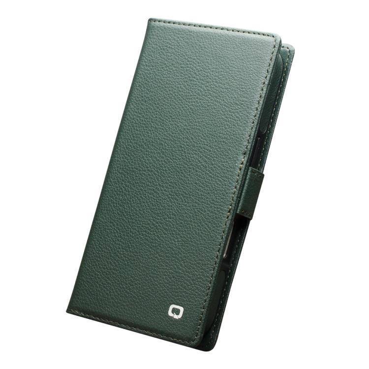 For iPhone 17 QIALINO Classics 3rd Genuine Leather Phone Case(Cyan) by QIALINO