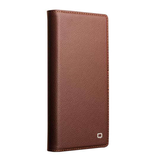 For iPhone Air QIALINO Classics 3rd Genuine Leather Phone Case(Brown) by QIALINO