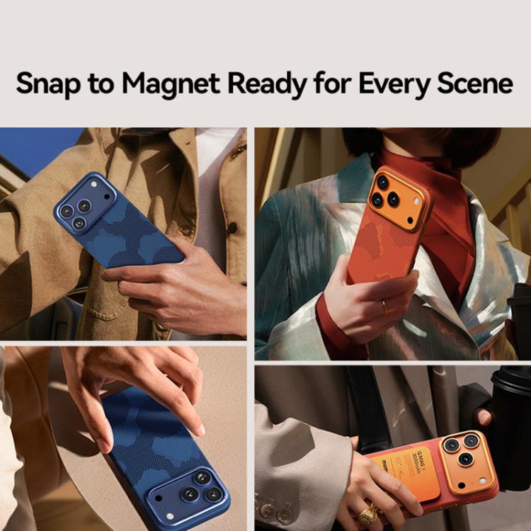 For iPhone 17 Pro Max MOMAX Aramid Fiber Ultra-thin MagSafe Phone Case(Orange) by MOMAX