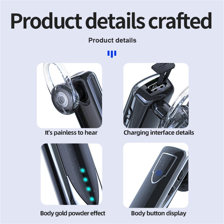 ME-3 Bluetooth 5.0 Business Style Touch Switch Bluetooth Earphone(Silver) by bashfashion