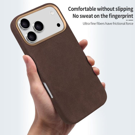 For iPhone 17 VIETAO Suede MagSafe PU Leather Phone Case(Coffee Brown) by VIETAO