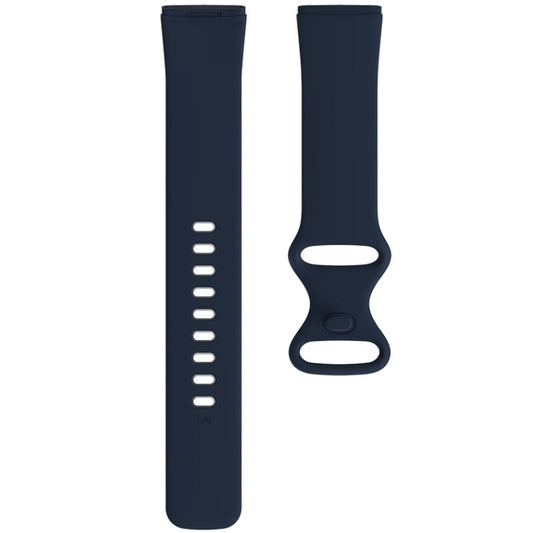 For Fitbit Versa 4 / Versa 3 / Sense 2 / Sense Silicone Watch Band, Size: L(Navy Blue) by bashfashion