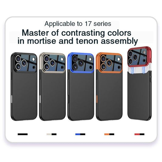 For iPhone 17 Pro Max GKK Color Master Splicing Phone Case(Orange Black) by GKK
