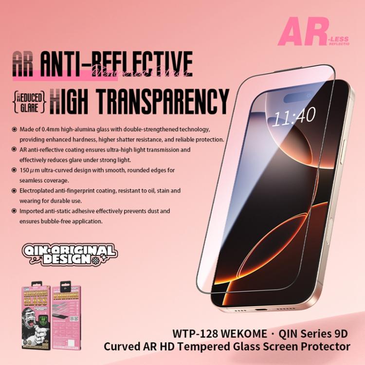 For iPhone Air WK WTP-128 Qin Series 9D Curved AR HD Tempered Glass Film by WK