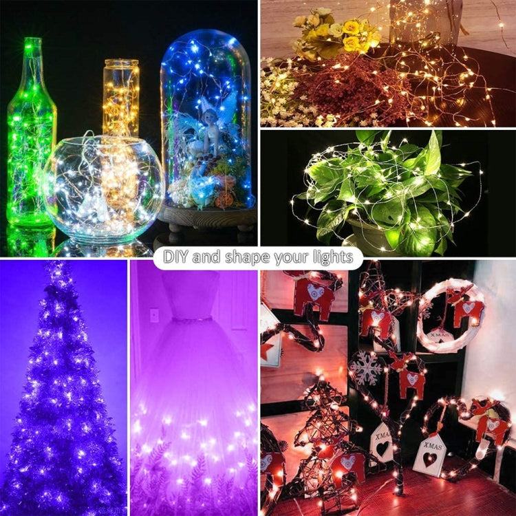 RGB USB LED Copper Wire Light String Holiday Decoration Light String Bluetooth Mobile APP Control, Length:10m 100 LED by bashfashion
