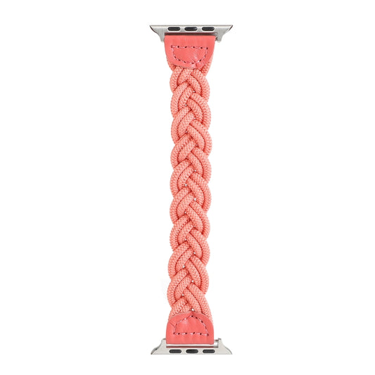 Elastic Woven Watch Band For Apple Watch Series 9&8&7 41mm / SE 3&SE 2&6&SE&5&4 40mm / 3&2&1 38mm, Length:120mm(Watermelon Red) by bashfashion