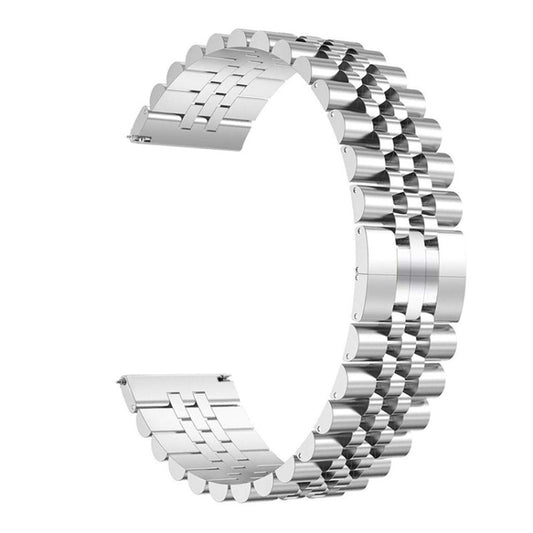 20mm For Samsung Galaxy Watch 3 41mm Five Beads Steel Watch Band(Silver) by bashfashion