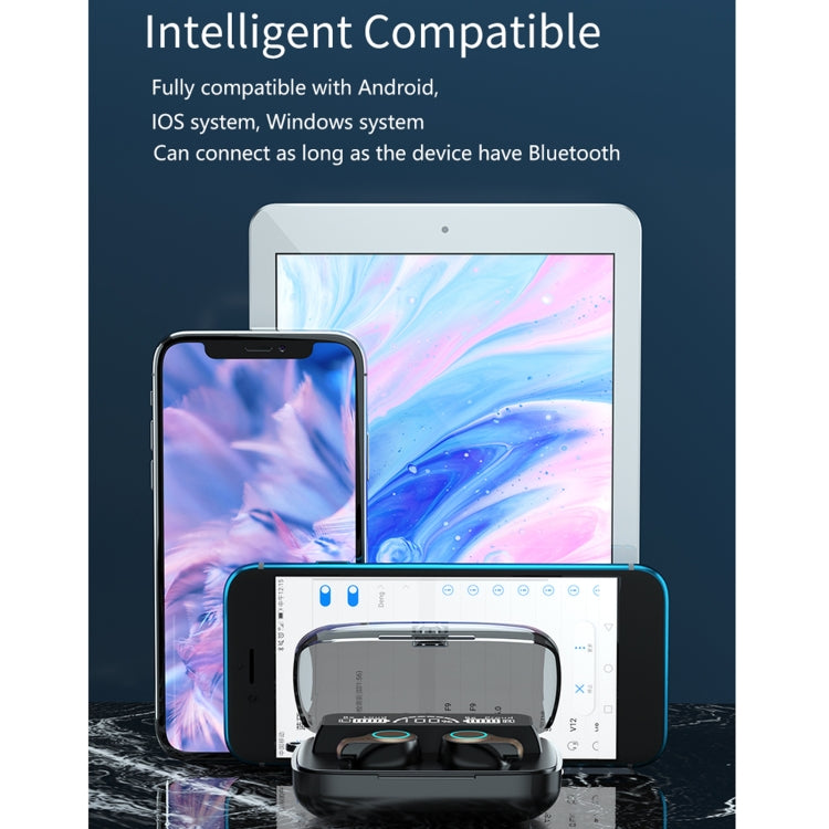 M18 Bluetooth 5.1 LED Display Screen Waterproof Wireless Bluetooth Earphone with Charging Box by bashfashion