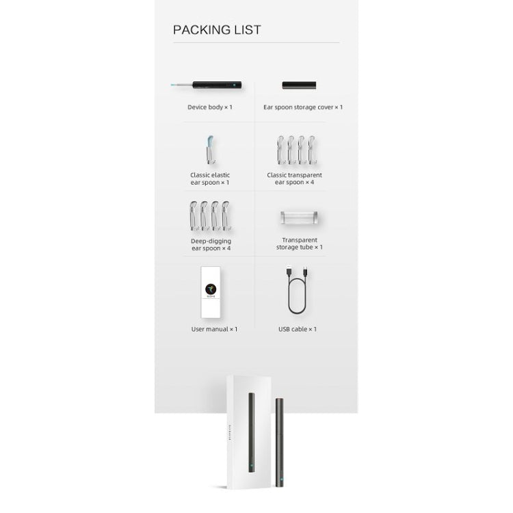 Bebird C3 Pro 2.4G 3.5mm Wireless Wifi High-definition Visual Ear Spoon 3 Million Pixels Out Ear Visual Ear Spoon(Pink) by Bebird