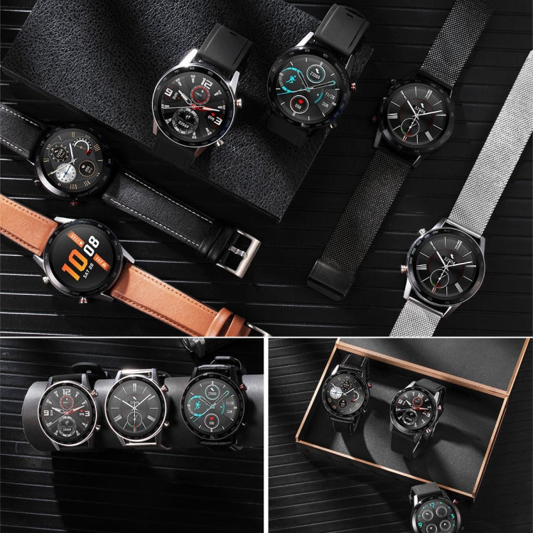 V inch Touch Screen Dual-mode Bluetooth Smart Watch, Support Sleep Monitor / Heart Rate Monitor / Blood Pressure Monitoring(Brown Leather Strap) by bashfashion