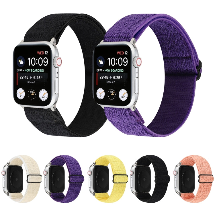 Solid Color Nylon Watch Band For Apple Watch Series 7 41mm / 6 & SE & 5 & 4 40mm / 3 & 2 & 1 38mm(Purple) by bashfashion