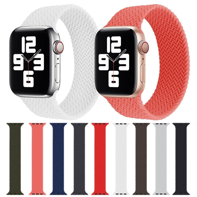 Single-turn Woven Pattern Silicone Watch Band For Apple Watch Series 7 41mm / 6 & SE & 5 & 4 40mm / 3 & 2 & 1 38mm, Size:M(Grey) by bashfashion