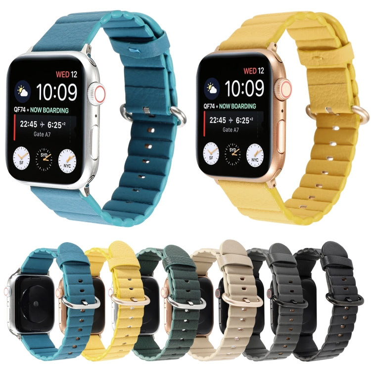 Loop Stripes Watch Band with Iron Buckle For Apple Watch Series 7 41mm / 6 & SE & 5 & 4 40mm / 3 & 2 & 1 38mm(Grey) by bashfashion