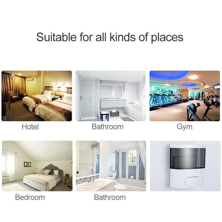 300ml Wall-mounted Plastic Singe-Tube Manual Press-type Shower Gel Foam Soap Dispenser(Blue) by bashfashion