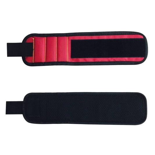 1680D Oxford Cloth Pocket Magnetic Wristband Storage Pockets Tool(Red) by bashfashion