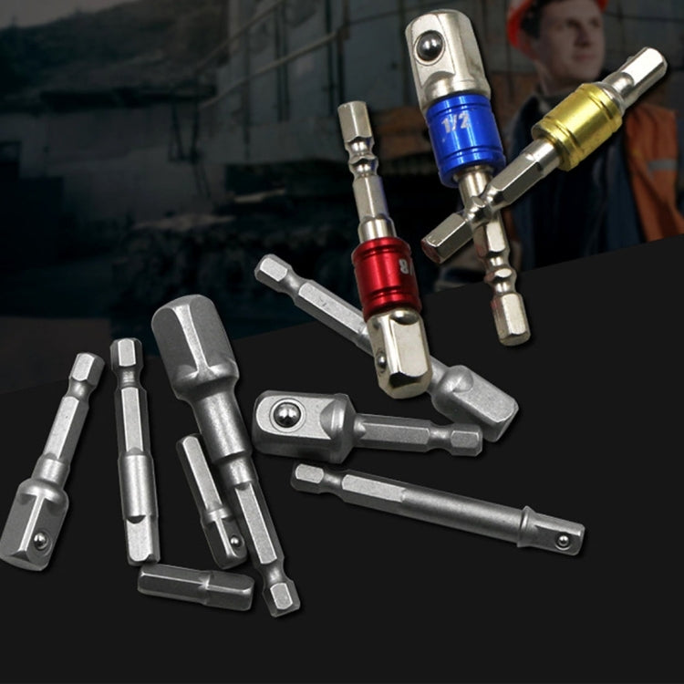 3 PCS/Set Socket Bit Extension Bar Hex Shank Adapter Drill Nut Driver Power Drill Bit(1/4, 3/8, 1/2 inch), Length:50mm by bashfashion