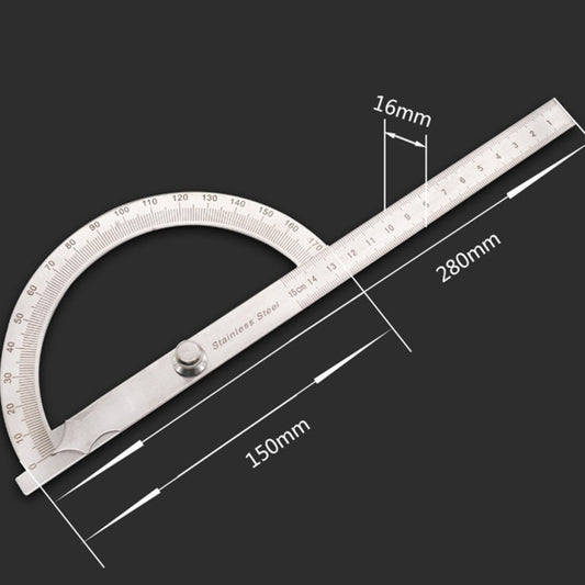 0-180 Degree Stainless Steel Protractor Angle Finder with 0-150mm Arm Measuring Ruler Tool by bashfashion