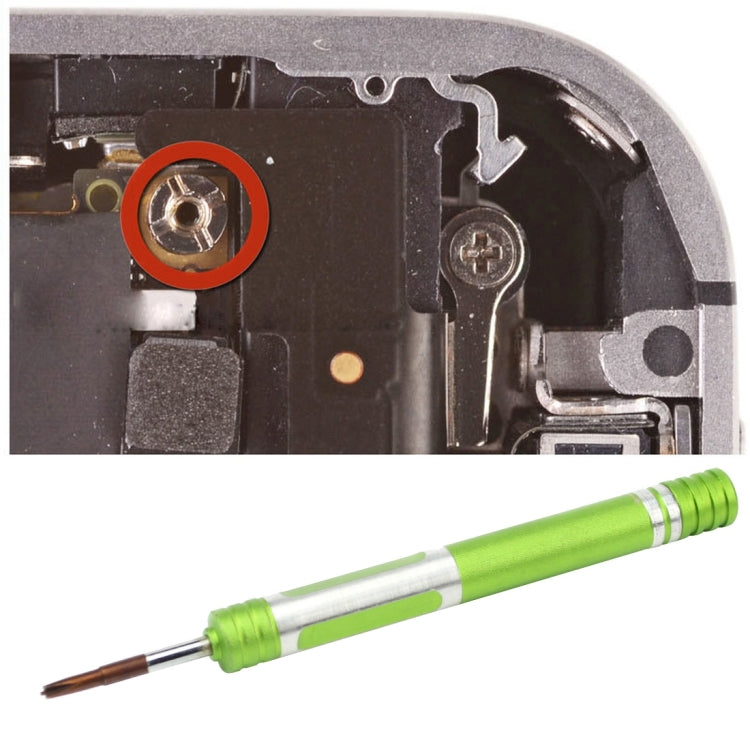 608-2.5 Hollow Cross Tip 2.5 Middle Bezel Repair Screwdriver(Green) by JIAFA