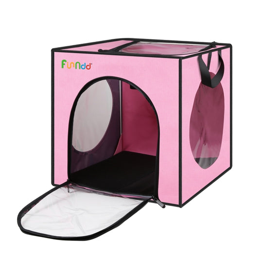 FUNADD Pet Bath Drying Box Portable Folding Dryer Cage, Suitable for Pets up to 5kg(Pink) by bashfashion