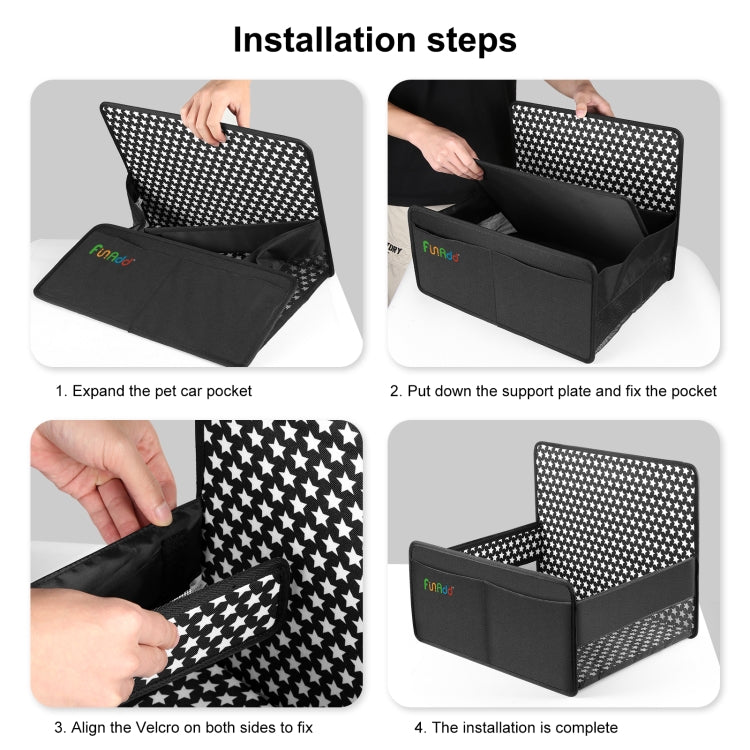 FunAdd Breathable and Foldable Pet Dog Car Basket Anti-dirty Waterproof Pad (Black) by FunAdd