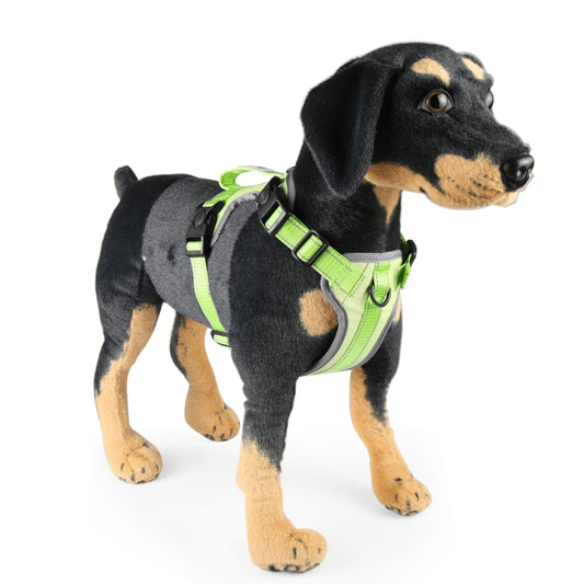 FunAdd Traction Rope Reflective Breathable Nylon Pet Vest Dog Harness, Size: M (Green) by FunAdd