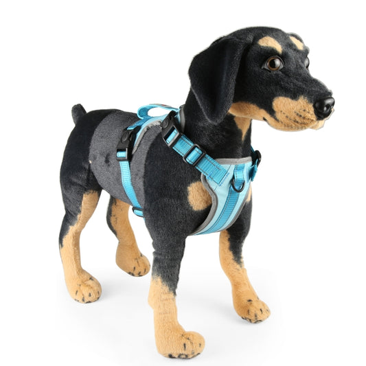 FunAdd Traction Rope Reflective Breathable Nylon Pet Vest Dog Harness, Size: M (Blue) by FunAdd