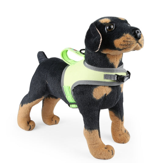 FunAdd Traction Rope Reflective Breathable Nylon Pet Vest Dog Harness, Size: S (Green) by FunAdd