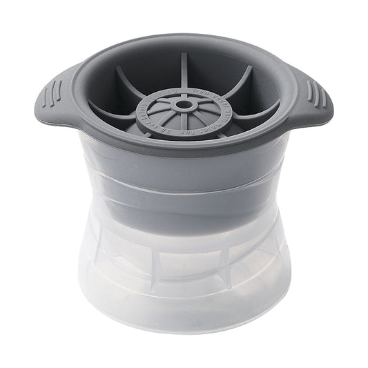 Home Spherical Ice Lattice Whisky Wine Ice Cube Maker Silicone Trays Mold with Cover (Grey) by bashfashion