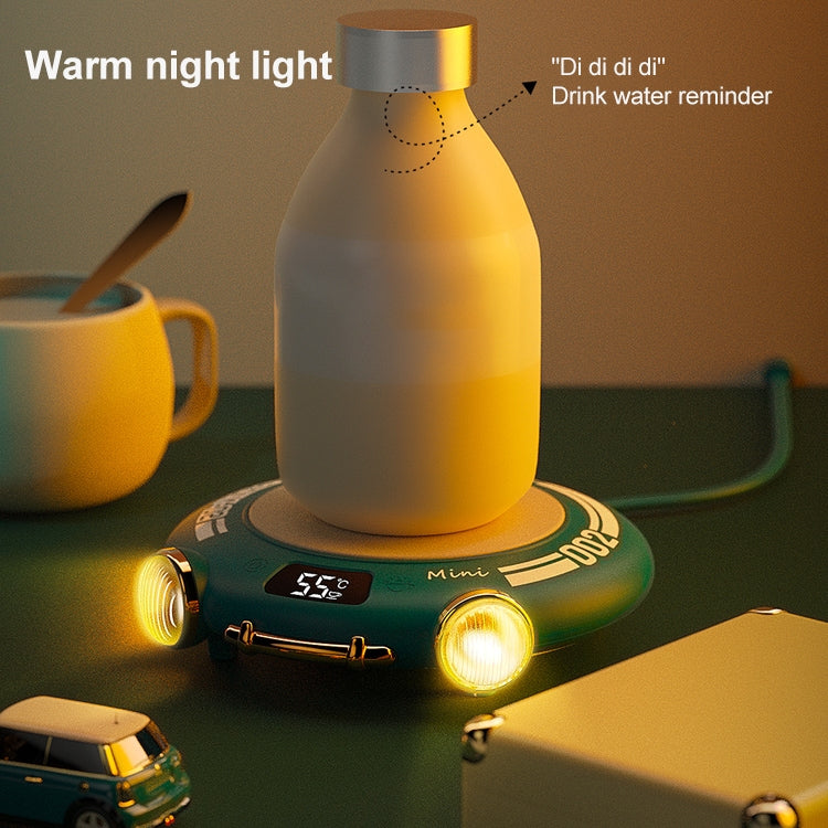 MN030 20W 110-220V Small Green Warm Coaster with LED Digital Display & Night Light, CN Plug (Pink) by bashfashion