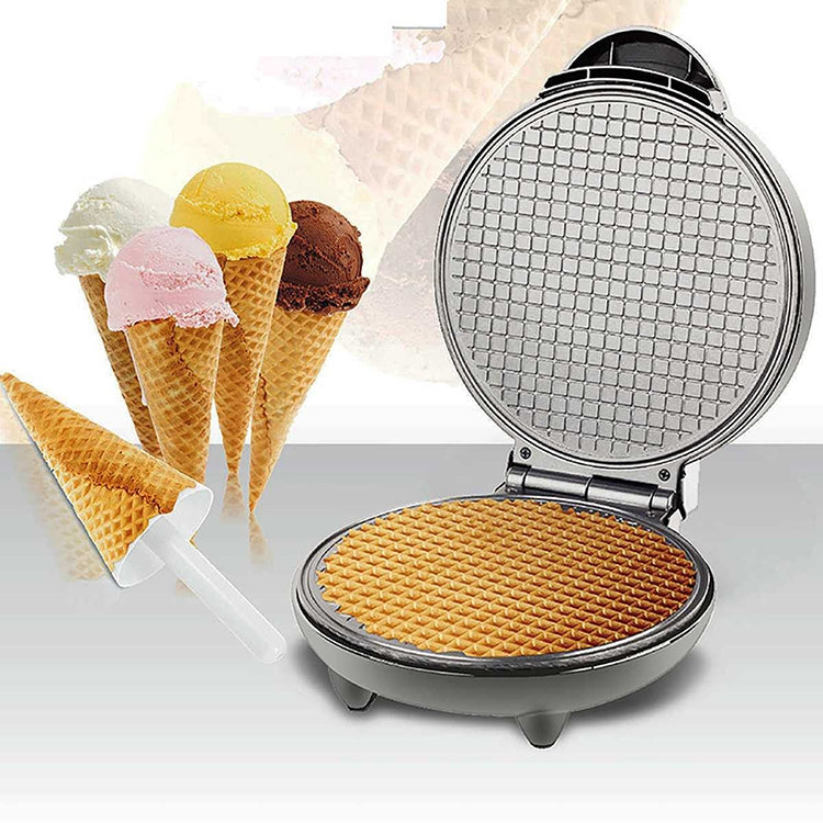 Electric Egg Roll Maker DIY Ice Cream Cone Machine Crispy Omelet Machine Pancake Machine, EU Plug by bashfashion