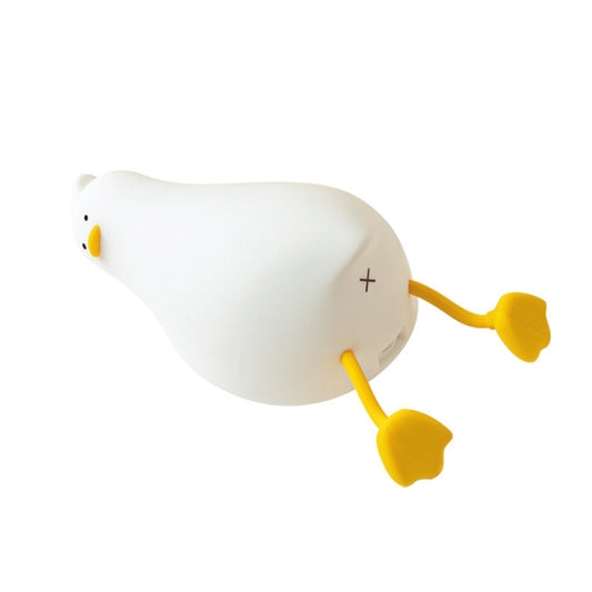 1W USB Charging LED Lie Flat Duck Silicone Touch Sensing Night Light by bashfashion