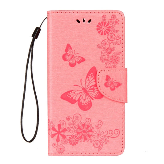 For Huawei Mate 10 Lite Vintage Embossed Floral Butterfly Pattern Horizontal Flip Leather Case with Card Slot & Holder & Wallet & Lanyard (Pink) by bashfashion