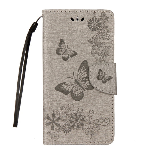 For Huawei Mate 10 Lite Vintage Embossed Floral Butterfly Pattern Horizontal Flip Leather Case with Card Slot & Holder & Wallet & Lanyard (Grey) by bashfashion