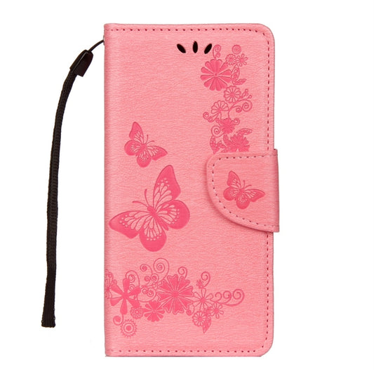 For Huawei P20 Lite Vintage Embossed Floral Butterfly Pattern Horizontal Flip Leather Case with Card Slot & Holder & Wallet & Lanyard (Pink) by bashfashion