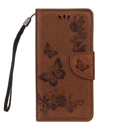 For Huawei P20 Lite Vintage Embossed Floral Butterfly Pattern Horizontal Flip Leather Case with Card Slot & Holder & Wallet & Lanyard (Brown) by bashfashion