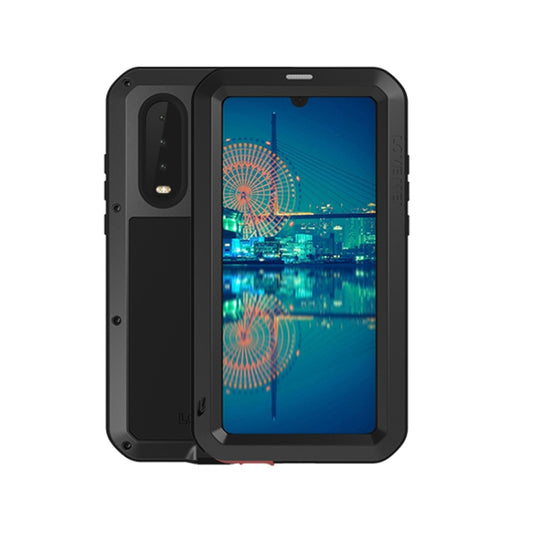 LOVE MEI Powerful Dustproof Shockproof Splashproof Metal + Silicone Combination Case for Huawei P30 (Black) by LOVE MEI