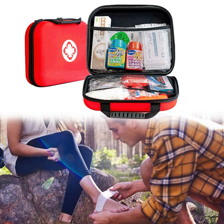 EVA Portable Car Home Outdoor Emergency Supplies Kit Survival Rescue Box(Red) by bashfashion