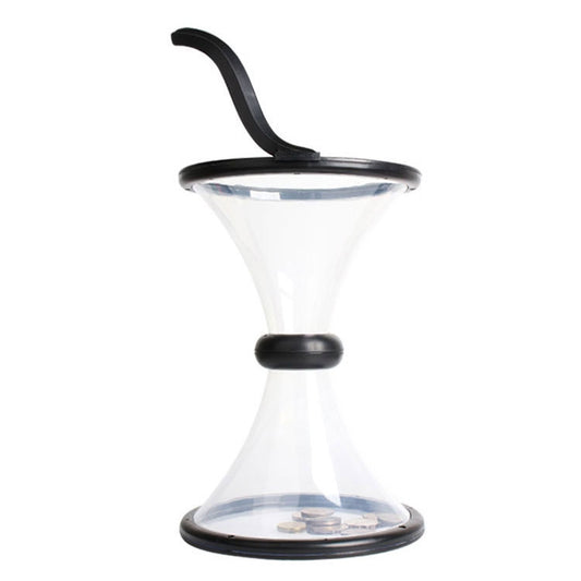 Vortex Bank Decompression Transparent Funnel Gravity Rotating Coin Storage Box by bashfashion