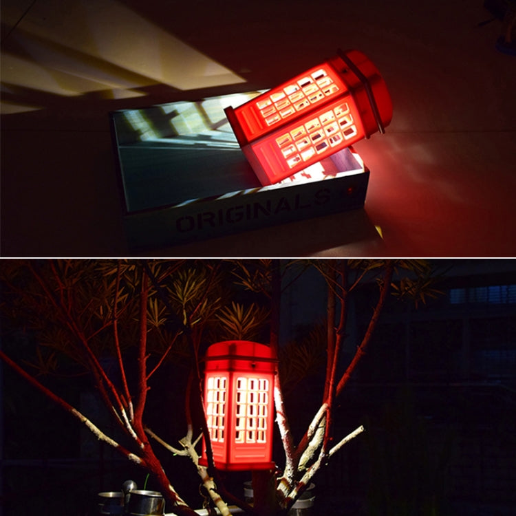 Retro Telephone Booth Shape Warm Light LED Lamp, Rechargeable Touch Control Bedroom Bedside Table Lamp by bashfashion