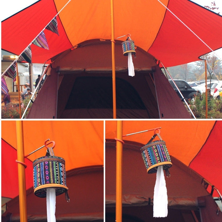 Outdoor Camping Foldable Ethnic Style Cloth Tissue Case Storage Bag, Size: 14.5*13 cm by bashfashion