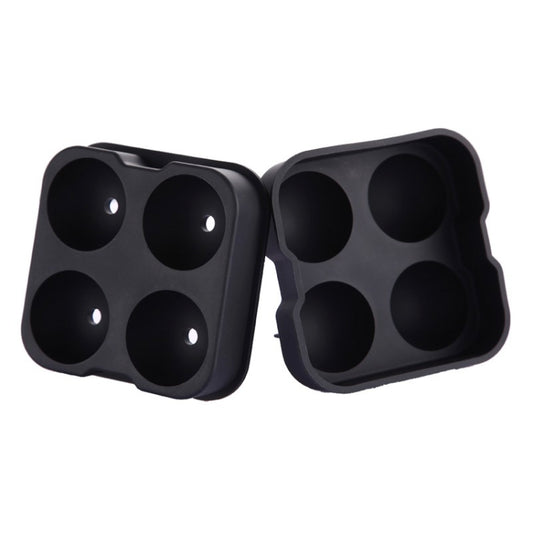 Ball Shape 4-Grid Silicone Ice Cube Mold by bashfashion