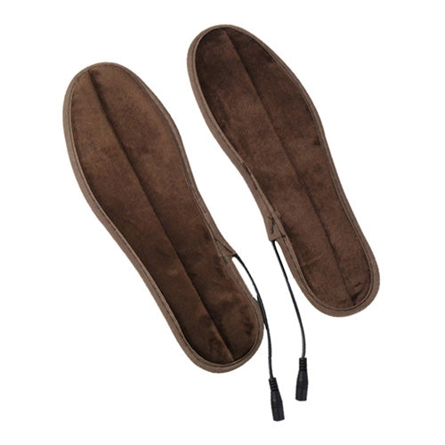 USB Electric Powered Heated Insoles Keep Feet Warm Pad with USB Cable, Size: 41-42 yard(Brown) by bashfashion