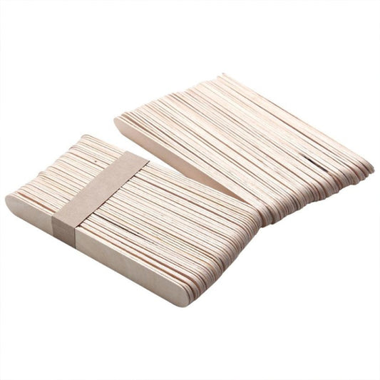 100 PCS 15cm Wooden Spatulas Wipe Wax Tools Ice-cream Bar Sticks by bashfashion