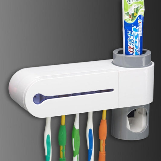 Automatic Toothpaste Dispenser Dental UV Ultraviolet Toothbrush Sterilizer Storage Holder (AU Plug) by bashfashion