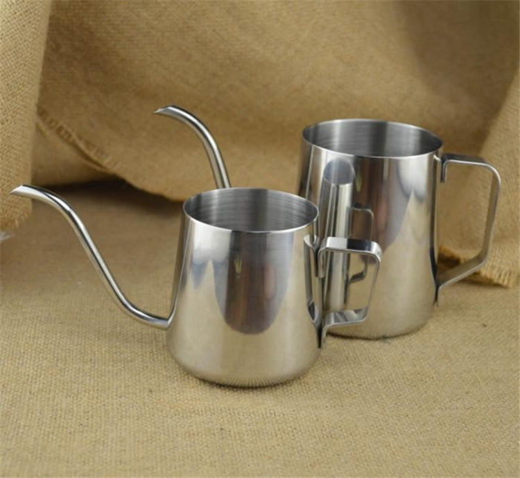 250ML Long Narrow Spout 304 Stainless Steel Hand Drip Coffee Pot with Hanging Ear by bashfashion