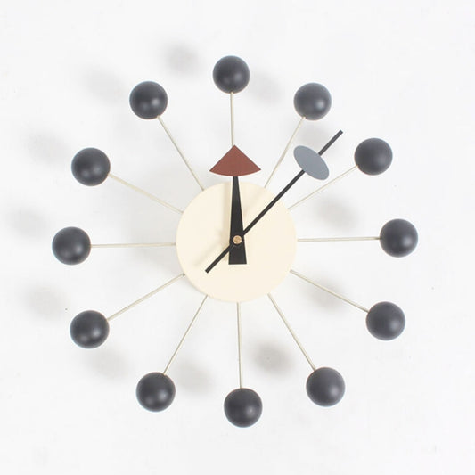 Stylish Background Minimalis Circular Balls Candy Wall Clock Creative Decoration Clock Ferris Wheel Clock(Black) by bashfashion