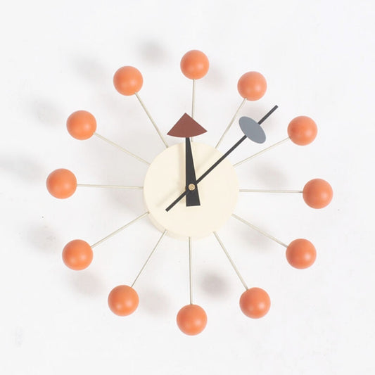 Stylish Background Minimalis Circular Balls Candy Wall Clock Creative Decoration Clock Ferris Wheel Clock(Orange) by bashfashion